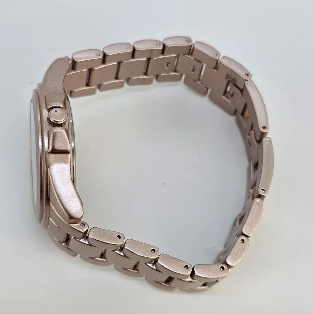 Men's‎ Watch 40MM White Dial Light Gold Bracelet Band 7.25
